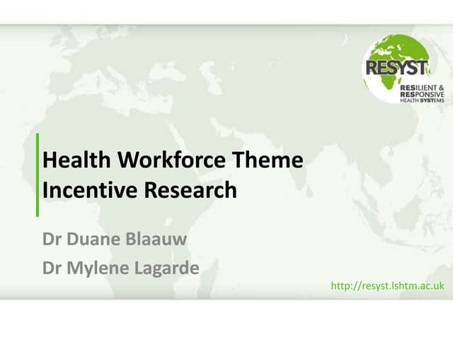 An introduction to RESYST research ...