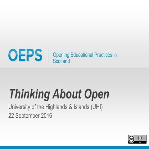 Thinking About Open (University of the Highlands and Islands) 