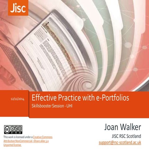 University of the Highlands & Islands - Effective Practice with e-Portfolios - Feb 2014