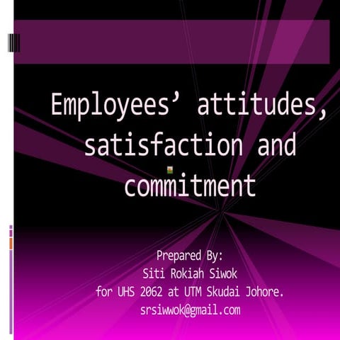 Uhs 2062 Employees Attitudes, Satisfaction And Commitment