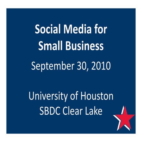 Social Media for Small Business