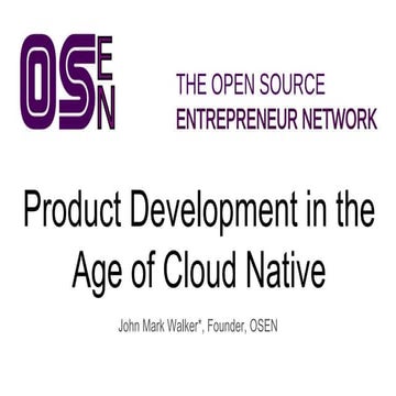 Product Development in the Age of Cloud Native