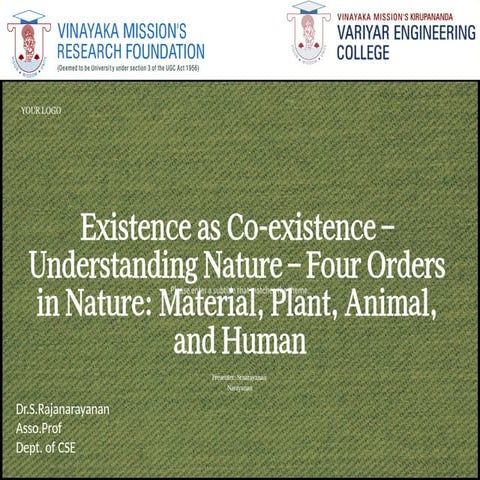 Understanding existence as co-existence helps humans realize that all ...