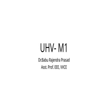 UNIVERSAL HUMAN VALUES - MODULE 1- UNDERSTANDIG | PPTX