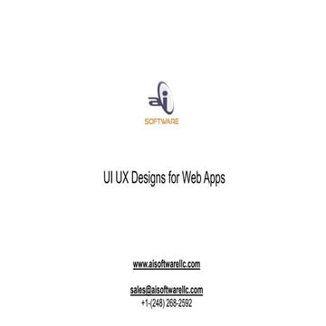 Web Apps UI UX Design Portfolio