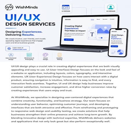 UI/UX Design Services for Modern Business Websites | PDF