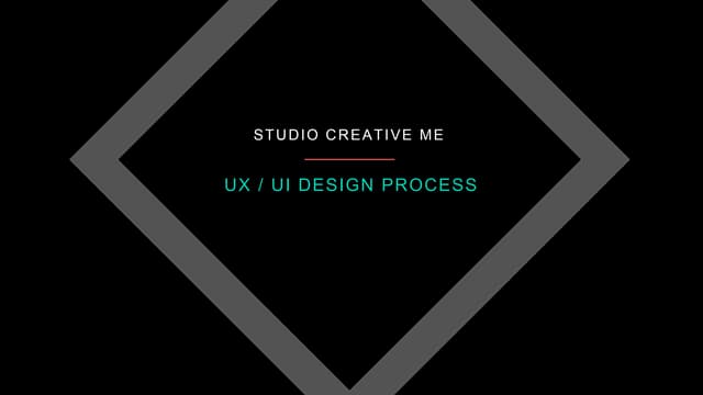 UX/UI design process - Studio CreativeMe