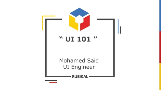 UI 101