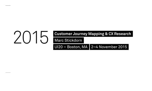 Customer Journey Mapping and CX Research