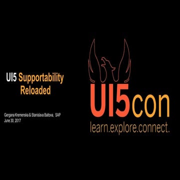 UI5 Supportability Reloaded