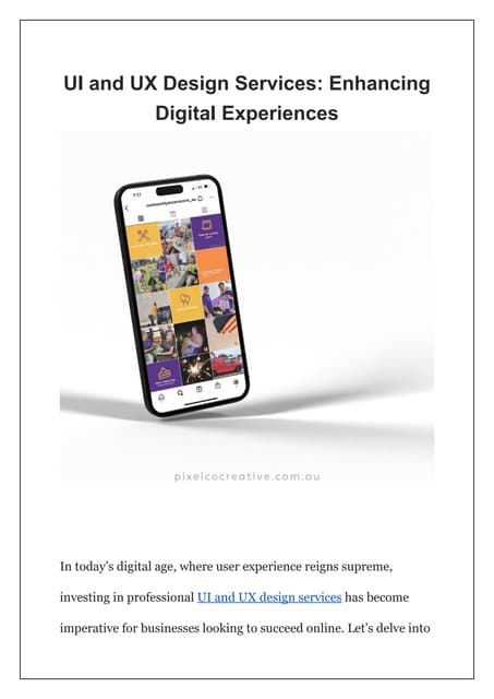 UI and UX Design Services Enhancing Digital Experiences