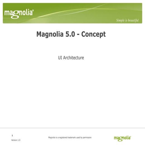 Magnolia CMS 5.0 - UI Architecture