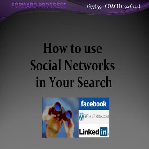 UIC - How to use Social Networks in Your Career Seach- 2011 Fall