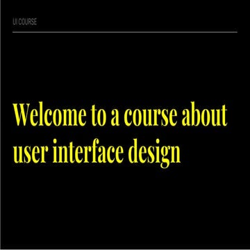 Ui course