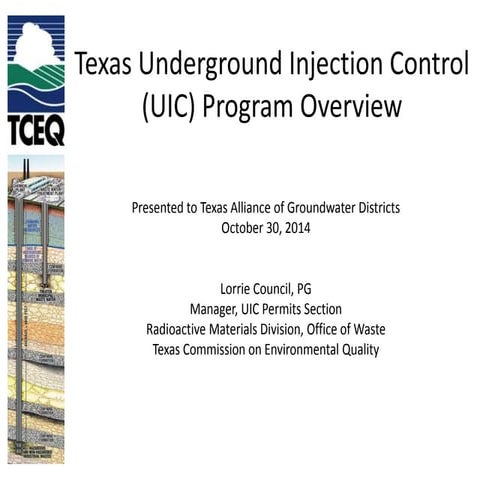 Underground Injection Well Overview, Lorrie Council