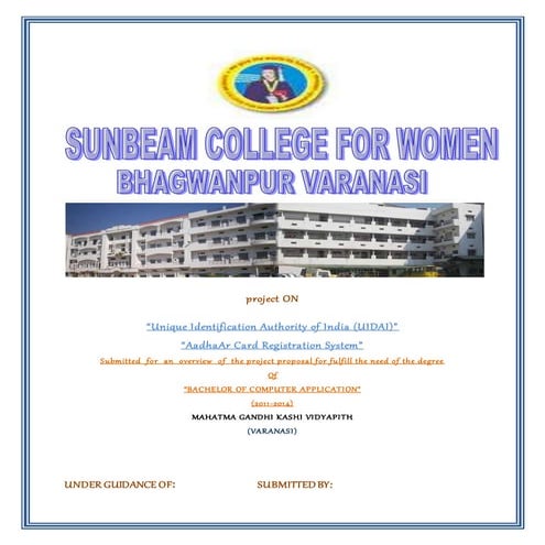 Aadhaar Card Registration System.