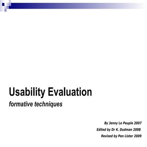 Uid formative evaluation