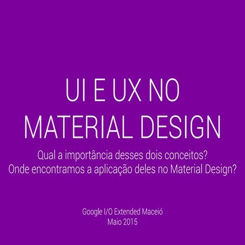 UI e UX no Material Design