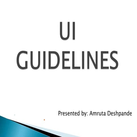 UI guidelines