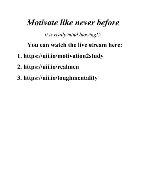 Motivate yourself like never before | PDF