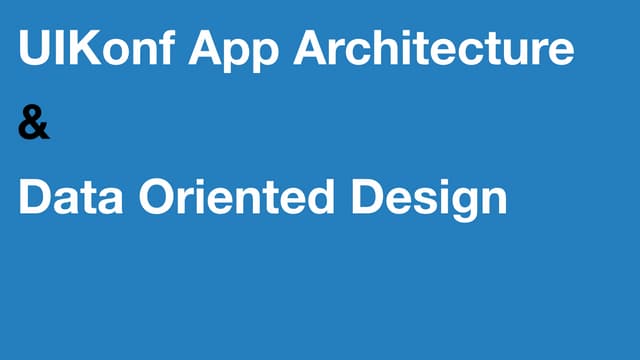 UIKonf App & Data Driven Design @swift.berlin