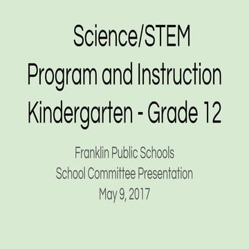 Science/STEM Program and Instruction | PDF