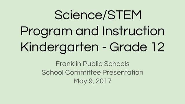 Science/STEM Program and Instruction | PDF