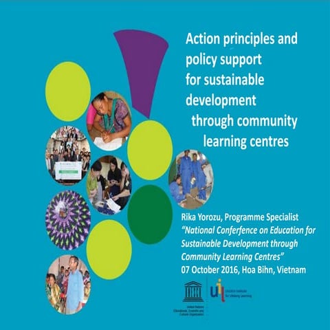 Action principles and policy support for sustainable development through comm...