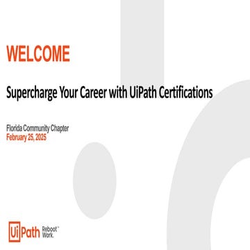USupercharge Your Career with UiPath Certifications