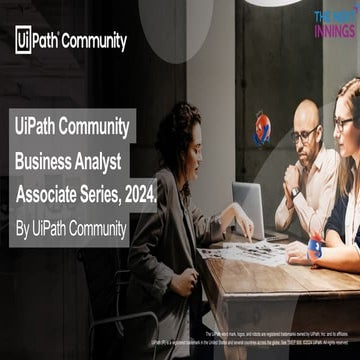 UiPath Business Analyst Associate Series 2024  - Awareness Session
