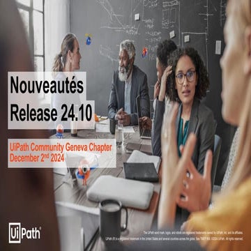UCommunauté UiPath Suisse romande - Séance de décembre 2024 - Nouveautés de l...