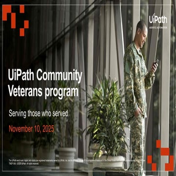 UiPath Veterans Day Acknowledgement and Benefits