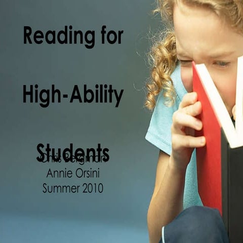 Reading for High-Ability Students