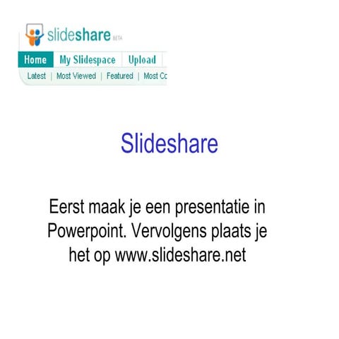 Uitleg over Slideshare.net