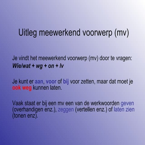 Uitleg meewerkend voorwerp__mv_