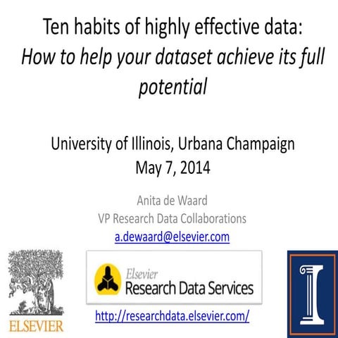 Ten habits of highly effective data