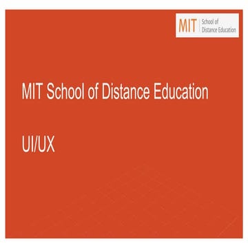 User interface and User experience course | PPTX
