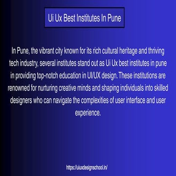 Ui Ux best institutes in pune | PPTX