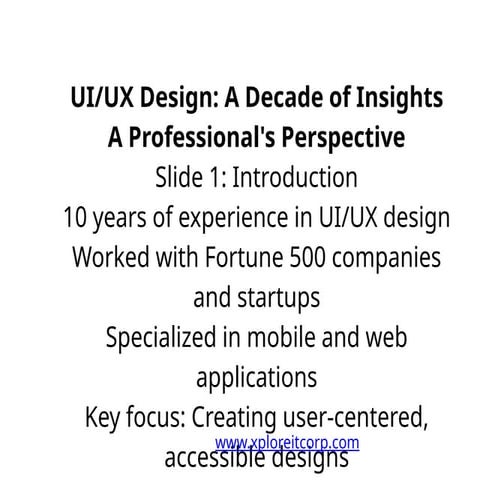 User Interface And User Experience Modernization Pptx