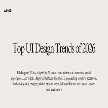 Top UI Design Trends of 2026: AI, Immersive & Adaptive Interfaces | PDF