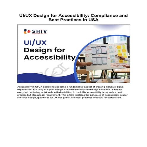 USA’s Guide to Accessible UI/UX Design and Compliance