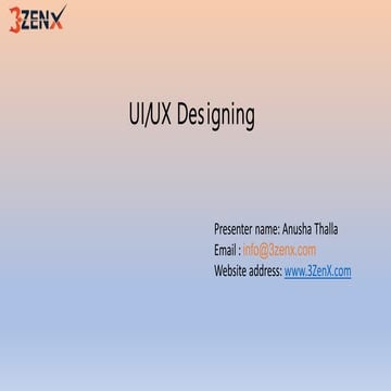 ui ux design course in hyderabad........ | PPT