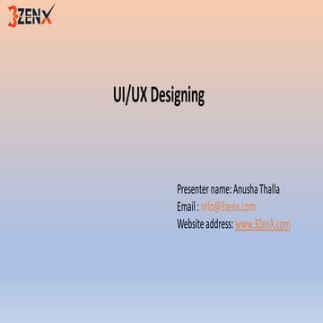 ui ux design course in hyderabad | PPT