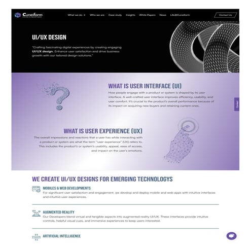 ui ux development company in India - Cuneiform