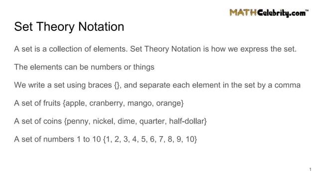 How To Write Set Notation | PPT