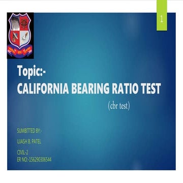 California bearing ratio test (CBR TEST)