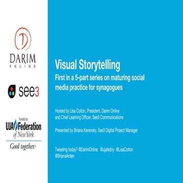 Visual Storytelling: Maturing Your Social Media Practice for Synagogues