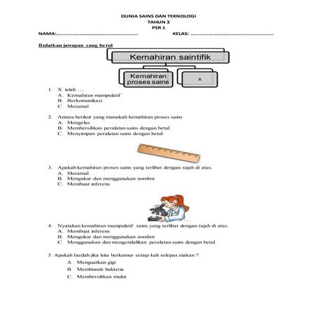 Ujian dst thn 3 psr 1