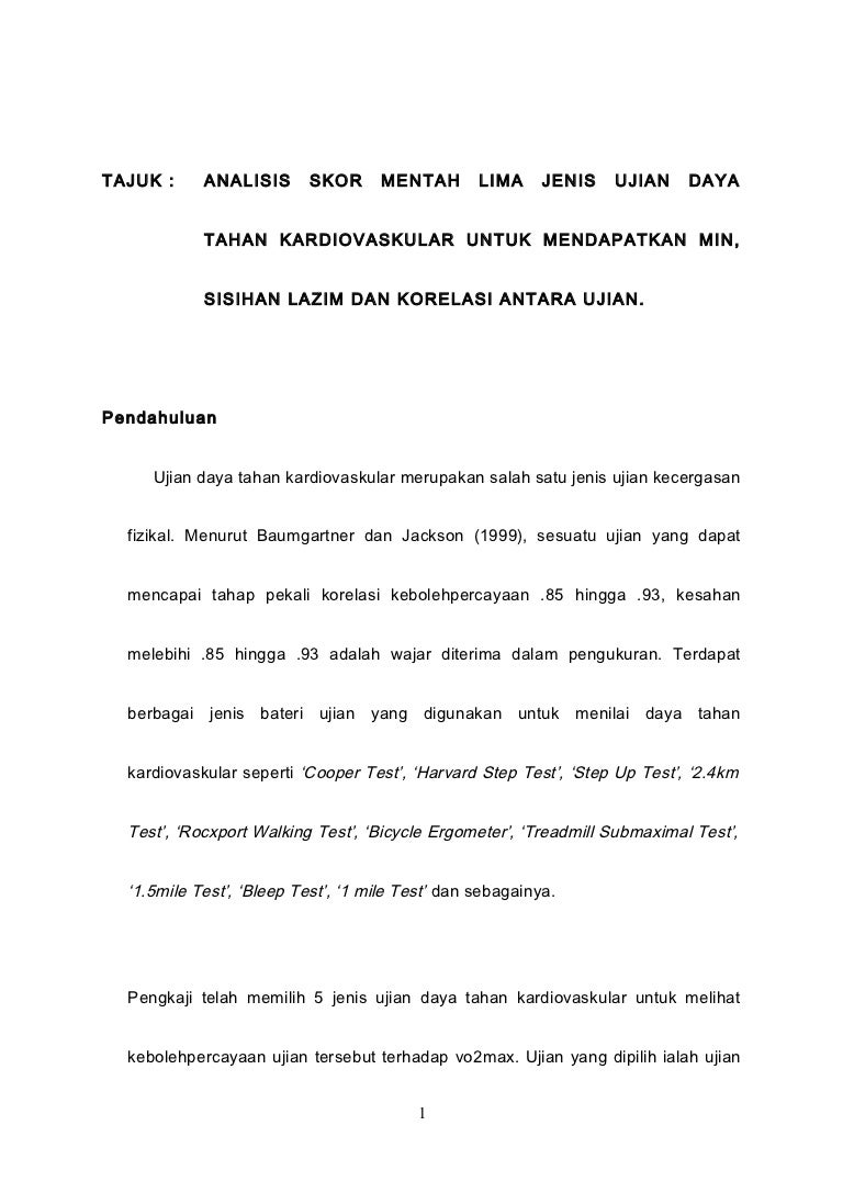 Ujian Lari 2 4km 1500m Larian Cooper Ujian Bleep Dan Satu Ujian Mak