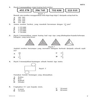 Ujian Bulan Mac  - Matematik Kertas...